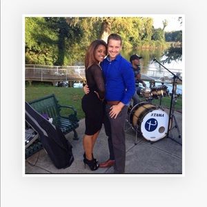 American Apparel Bodycon Dress with Sheer Details